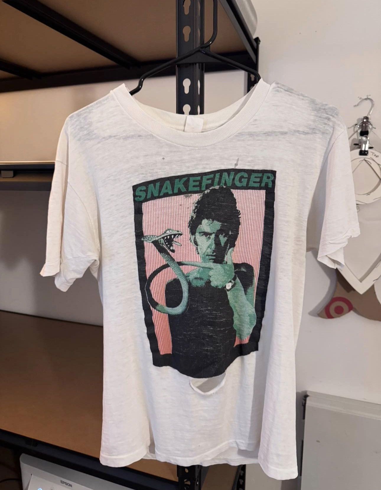 VERY RARE 1980's snakefingers t shirt
