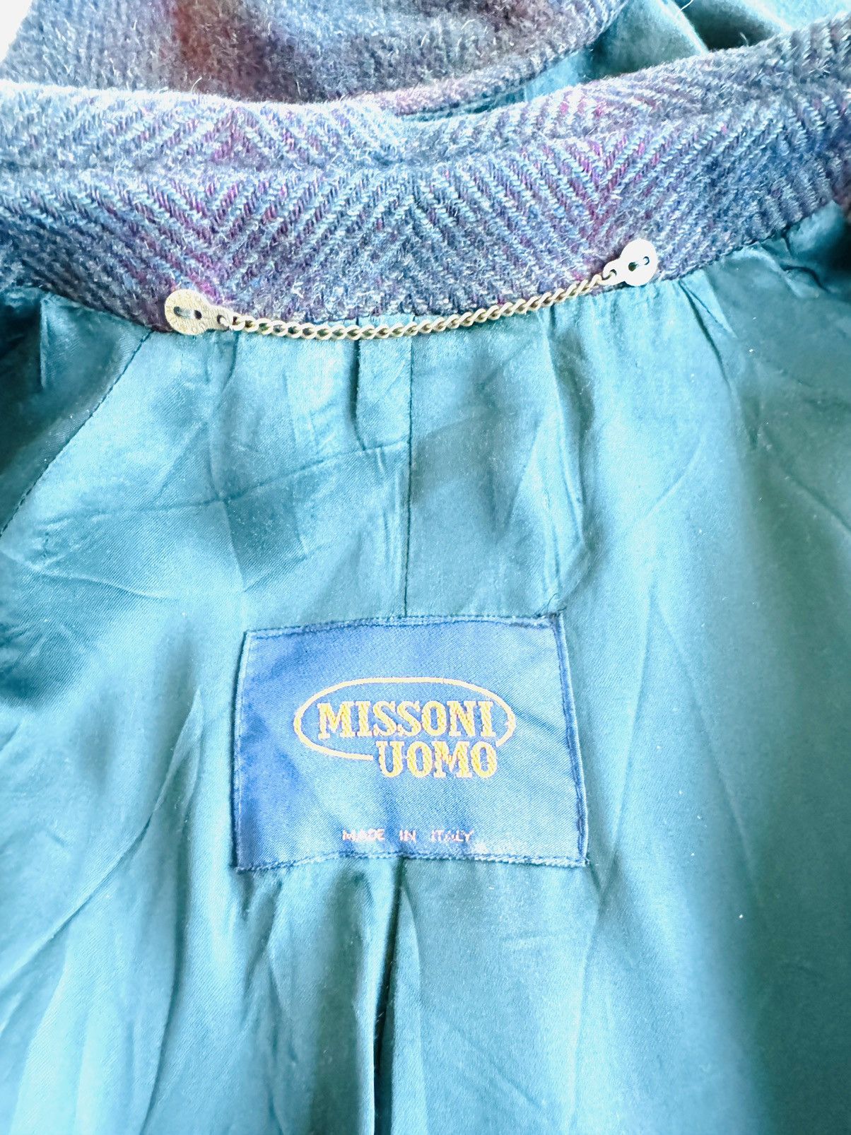 Missoni Vintage Missoni jacket Hooded Virgin wool plaid coat sz 54 Size US L / EU 52-54 / 3 - 9 Thumbnail