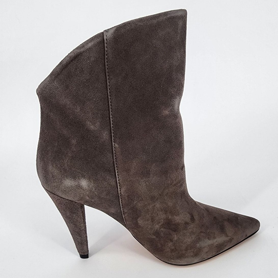Iro IRO Gray Suede Pointy Toe High-Low Booties Size 36 (US 5.5) Size US 5.5 / IT 35.5 - 3 Thumbnail
