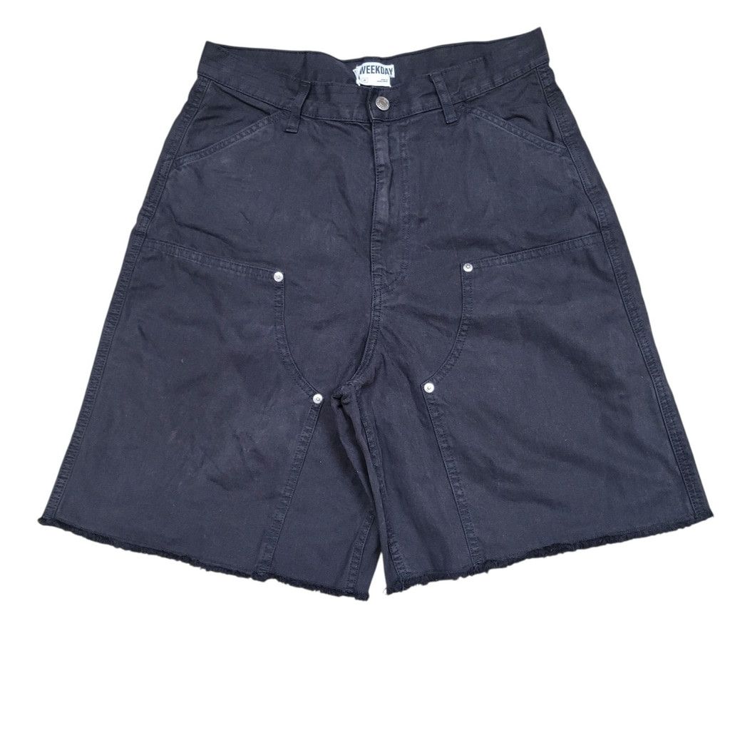 Weekday Weekday Longline Suiting Black Fray Loose Fitting Shorts 33 Size 38" / US 16 / IT 52 - 5 Thumbnail