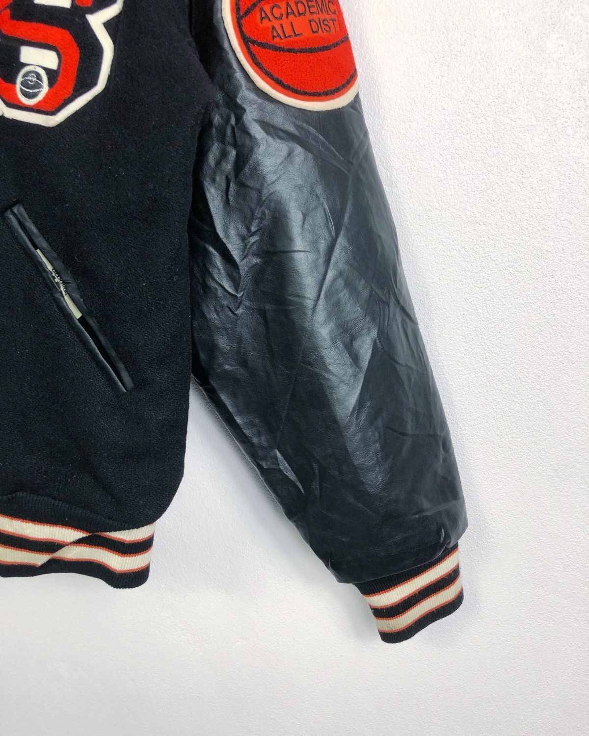Vintage Vtg Awards USA Leather Sleeves Varsity Jacket Made in USA Size US L / EU 52-54 / 3 - 6 Thumbnail