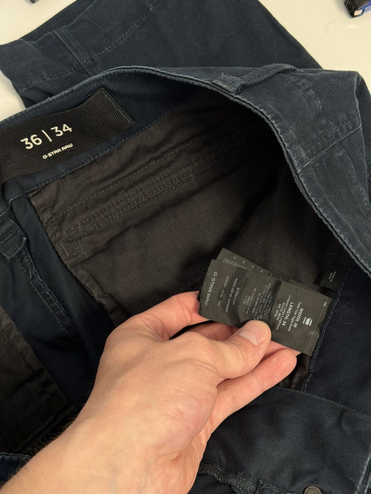 G-Star G-Star Raw Rovic Zip 3D Straight Tapered Blue Cargo Pants Size US 36 / EU 52 - 15 Thumbnail