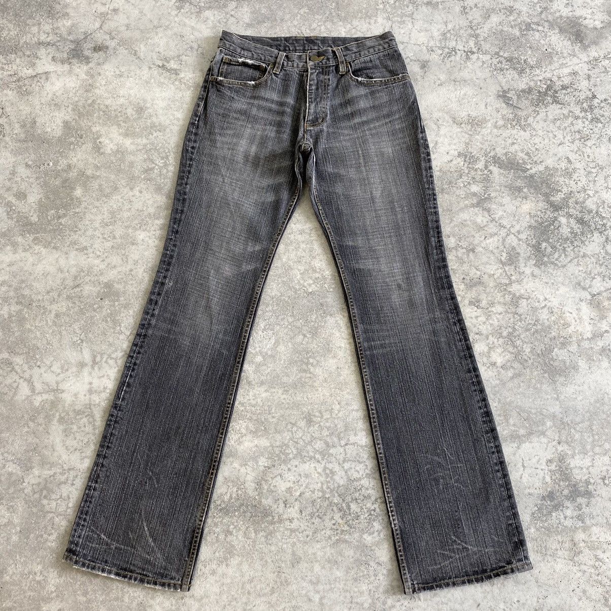 Other Monsieur Nicole Washed Grey Flared Denim Jeans Size US 30 / EU 46 - 1 Thumbnail