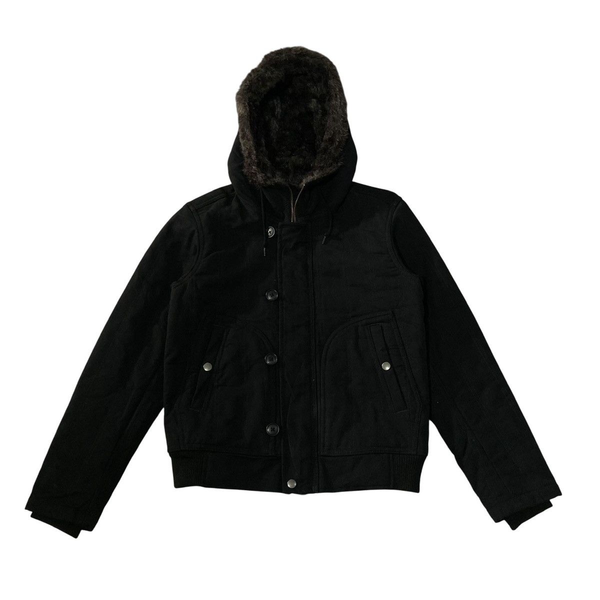 Le Grande Bleu (L.G.B.) BEAMS Bono Hooded Fur Apocalypse Jacket Gothic Vkei Japanese Size US M / EU 48-50 / 2 - 4 Thumbnail