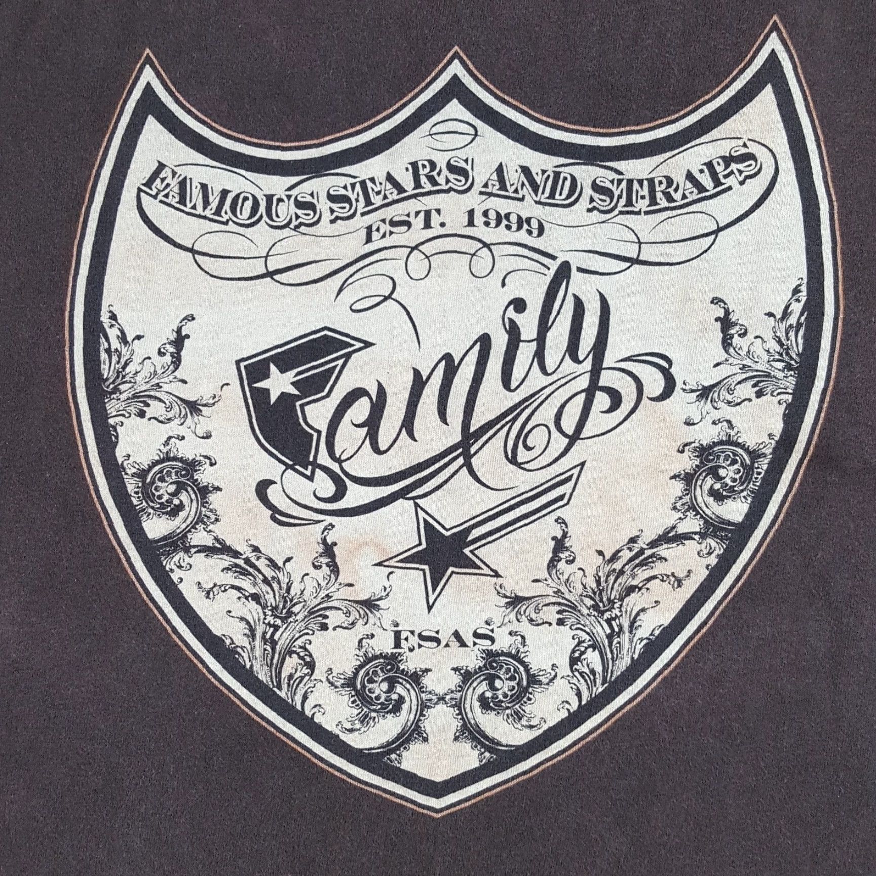 Vintage VINTAGE Famous Stars & Straps T-Shirt Shirt Men L Brown 00s Y2K Pop'n Bottles Logo Embroidered Short Sleeve Retro 2000s Fans Boys Mens Size US L / EU 52-54 / 3 - 3 Thumbnail