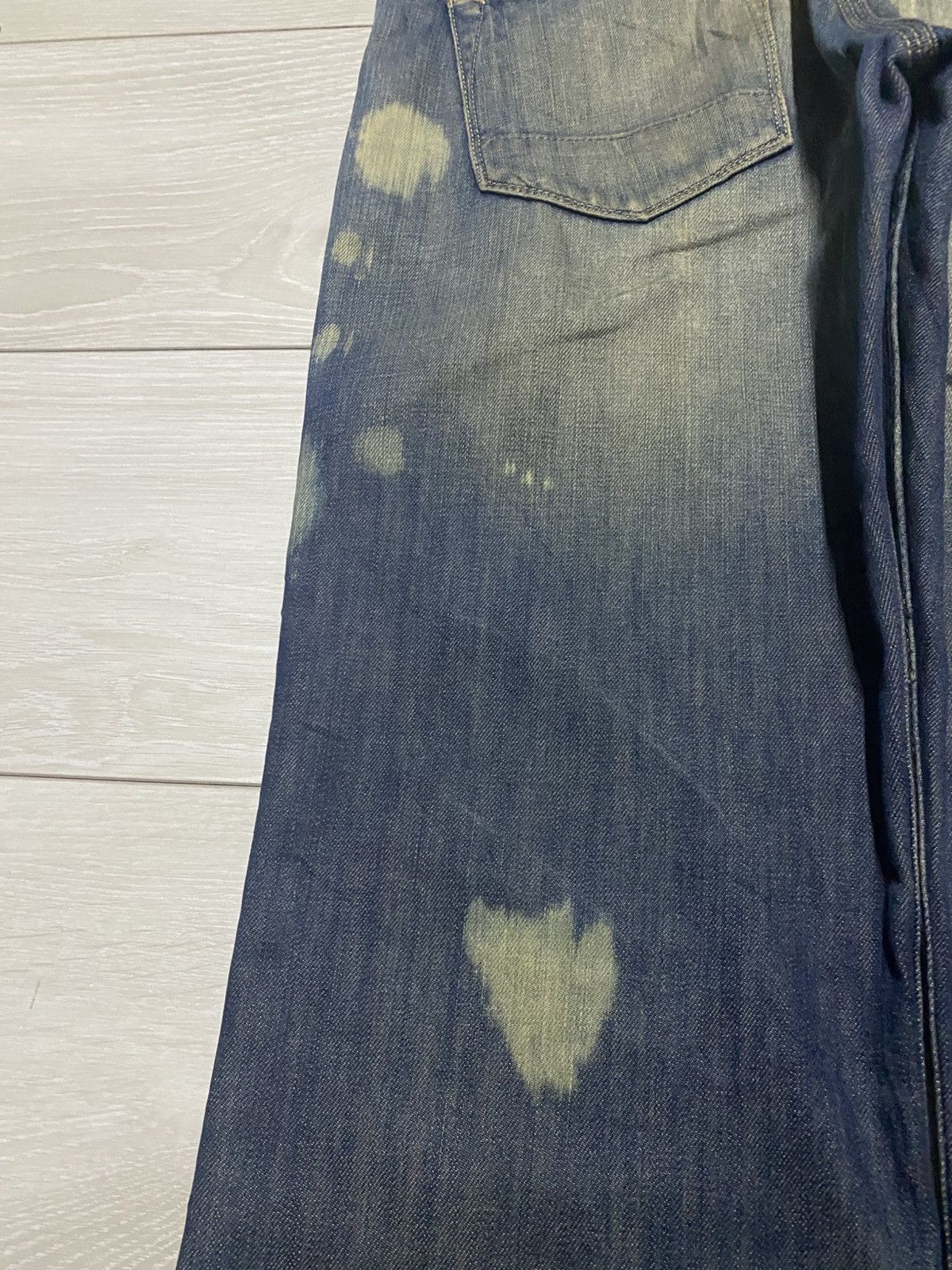 MLB × Polo Ralph Lauren Polo Raph Laurent Bleach Mud Wash Baggy Wide Leg Jeans Size US 31 - 9 Thumbnail
