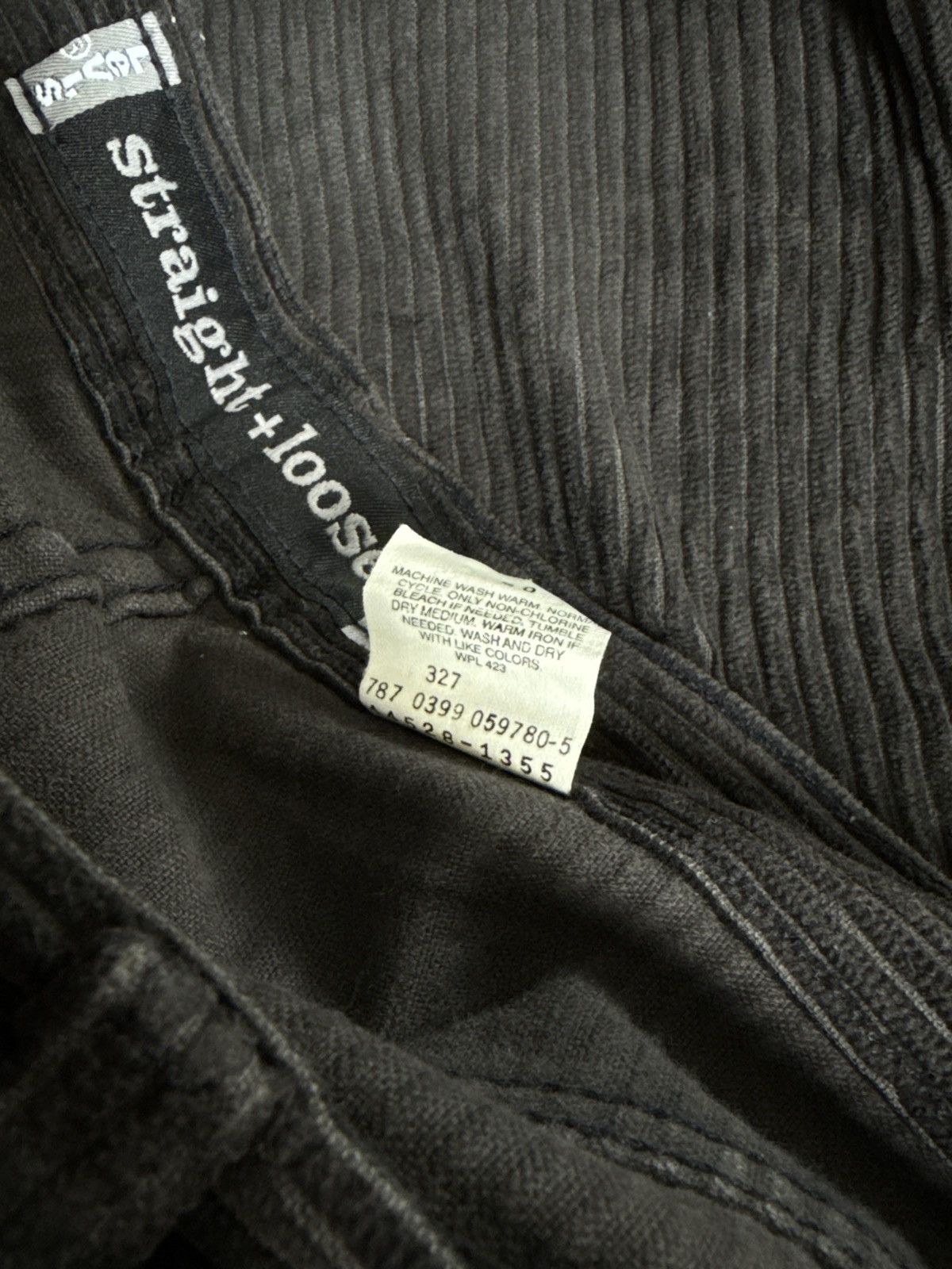 Levi's Vintage 90s Silvertab Straight Loose Black Corduroy Size US 34 / EU 50 - 5 Thumbnail