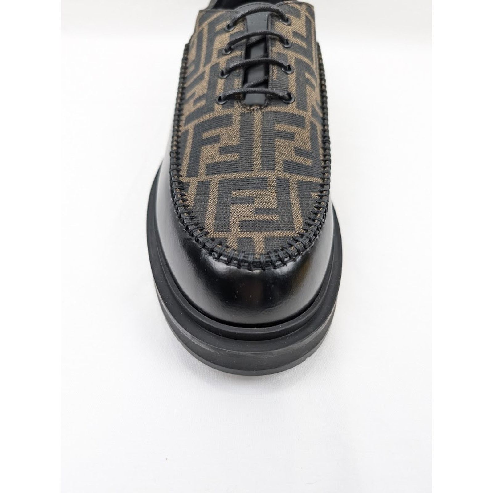 Fendi o1rshd1 Men's Lace Up Fabric Calf Leather Boots Shoe Size US 11 / EU 44 - 7 Thumbnail
