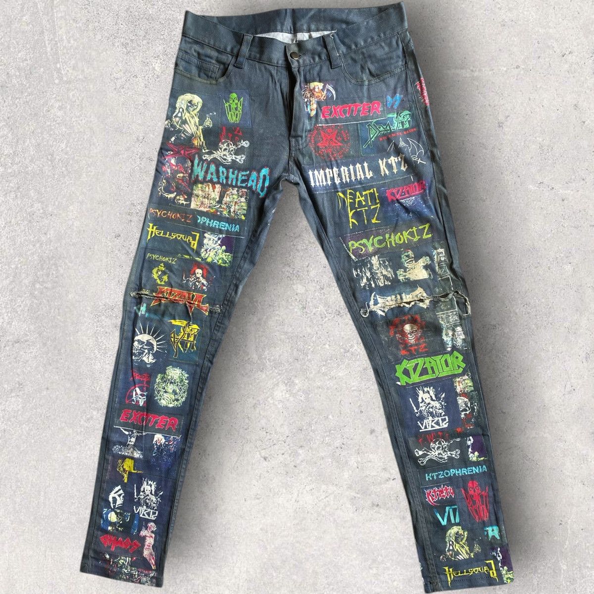 KTZ KTZ trompe l'oeil Metal Patchwork Pants Size US 30 / EU 46 - 3 Thumbnail