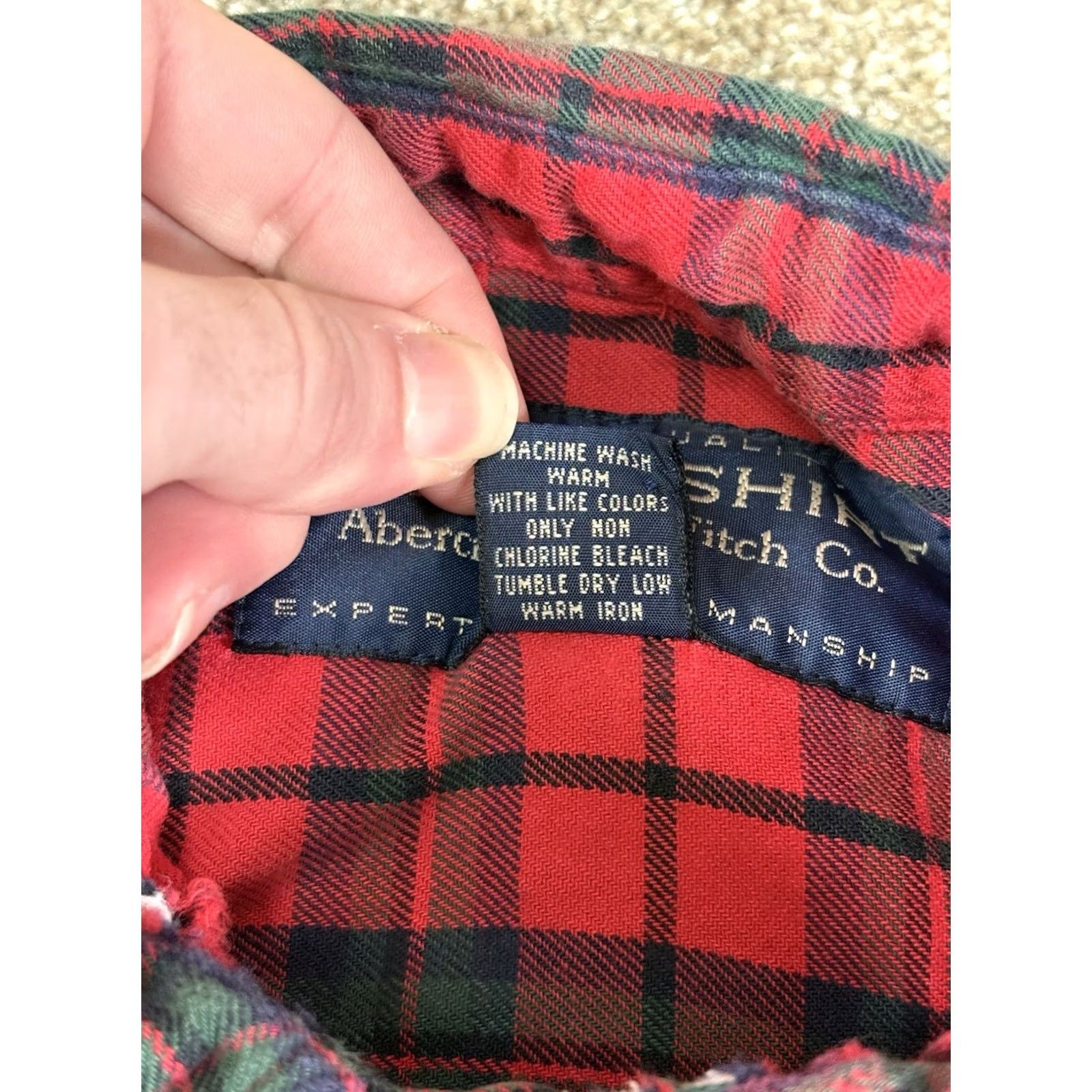 Abercrombie & Fitch Abercrombie & Fitch Big Shirt Mens Large Red Flannel Button Up 100% Cotton Shirt Regular Mens Red Flannel Button-Up Pockets Vintage No Size US L / EU 52-54 / 3 - 7 Thumbnail