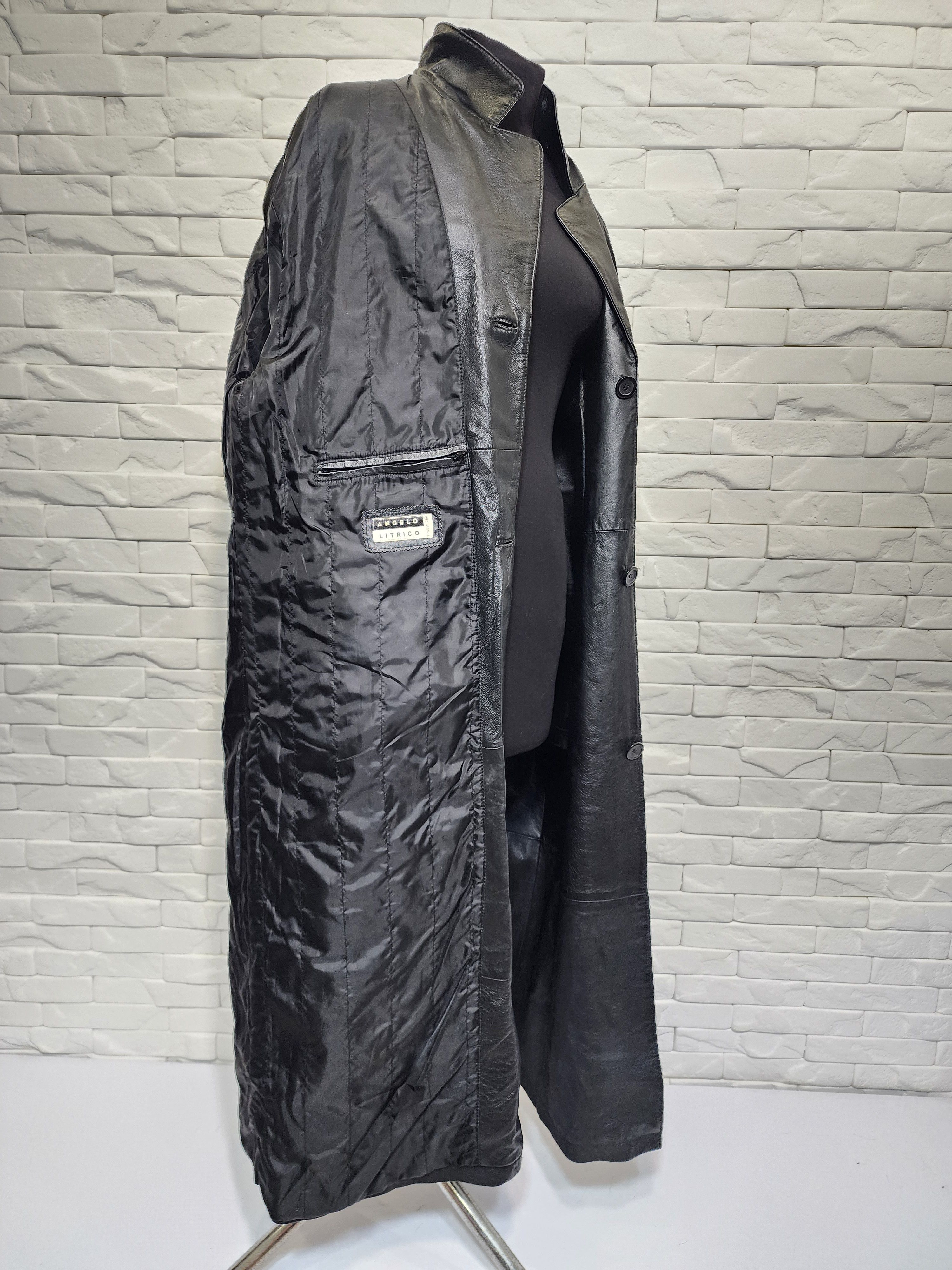 Genuine Leather Long Black Genuine Leather Jacket - Men's Style Size US L / EU 52-54 / 3 - 10 Thumbnail