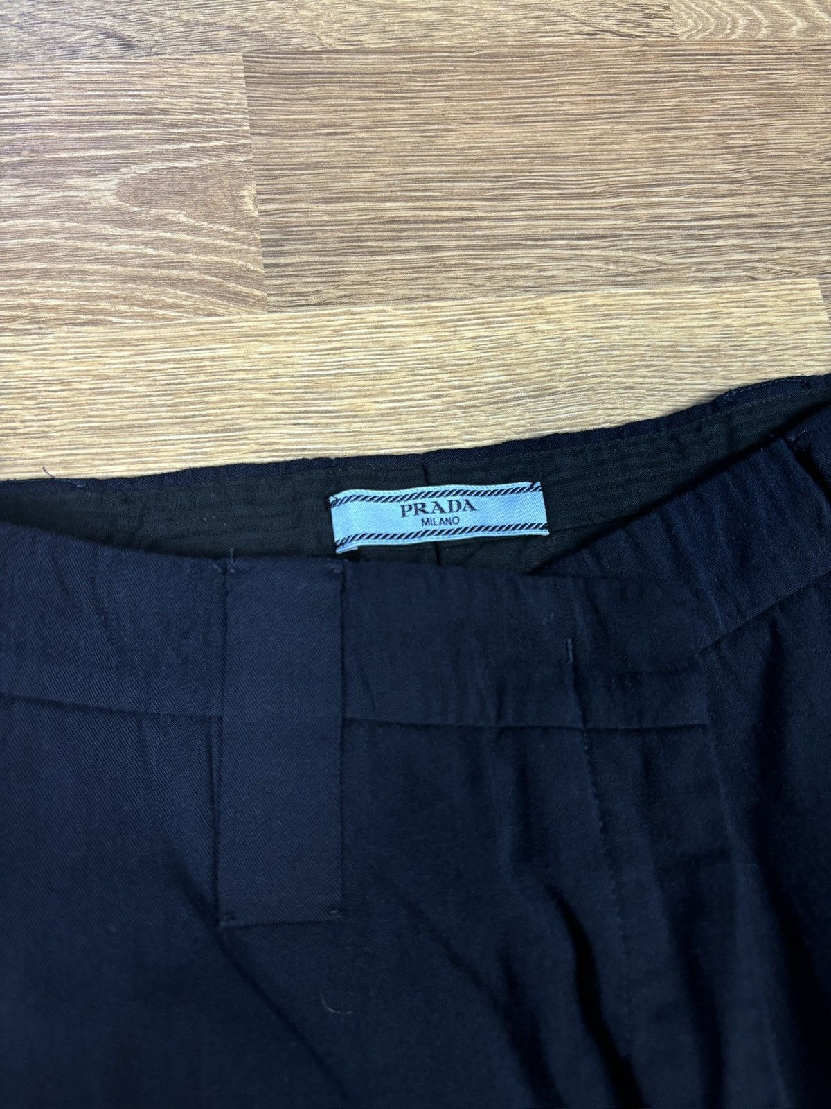 Prada Prada Milano Navy Wide Leg Pantalon Size 27" / US 4 / IT 40 - 4 Thumbnail