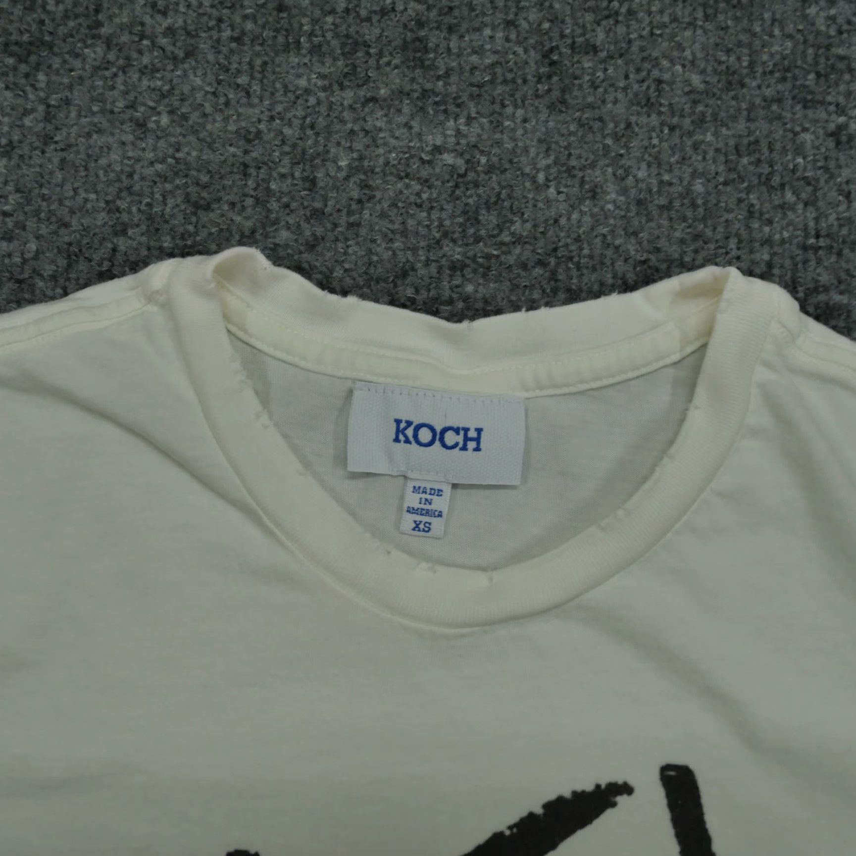 Vintage VINTAGE Koch T Shirt Womens XS X Small White Cream Hey Casual Top Distressed Size XS / US 0-2 / IT 36-38 - 4 Thumbnail