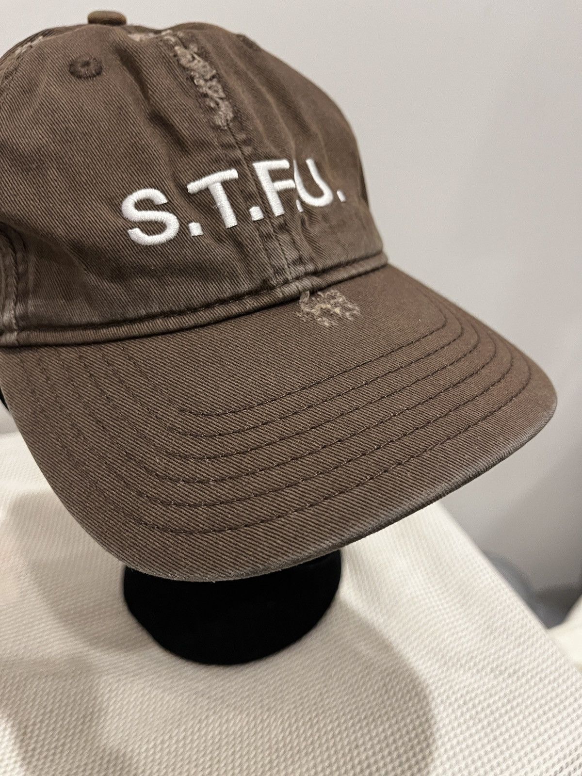 Heron Preston Heron Preston STFU Distressed Hat (unisex) Size ONE SIZE - 8 Thumbnail