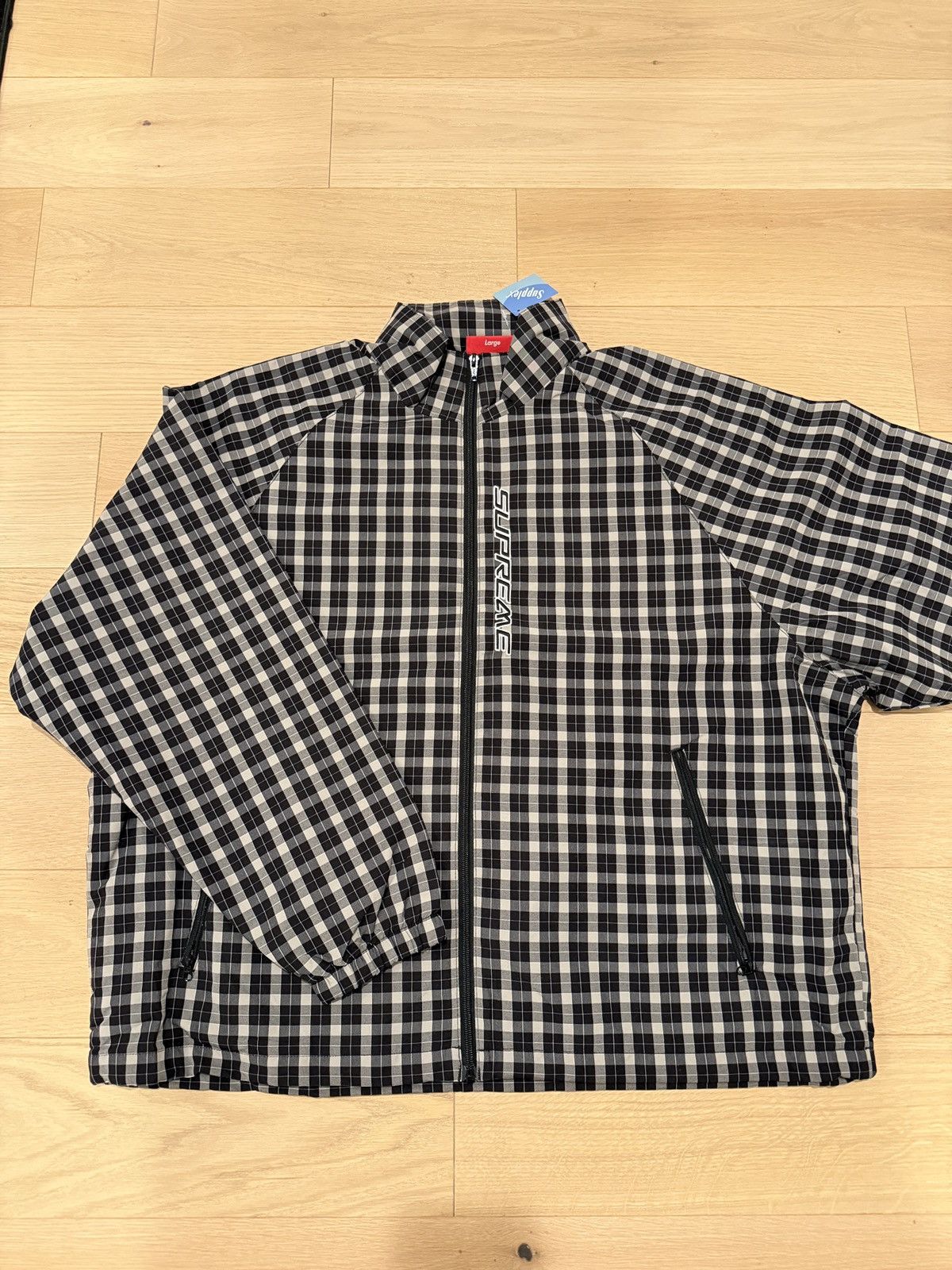 🚨NEW ARRIVALS🚨 “Supreme Plaid Track Jacket” SWIPE LEFT