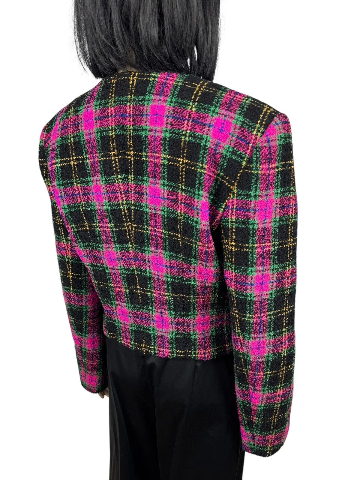 Other Cameresi Couture Plaid Tweed Wool Jacket Vintage size 42 Size S / US 4 / IT 40 - 7 Thumbnail