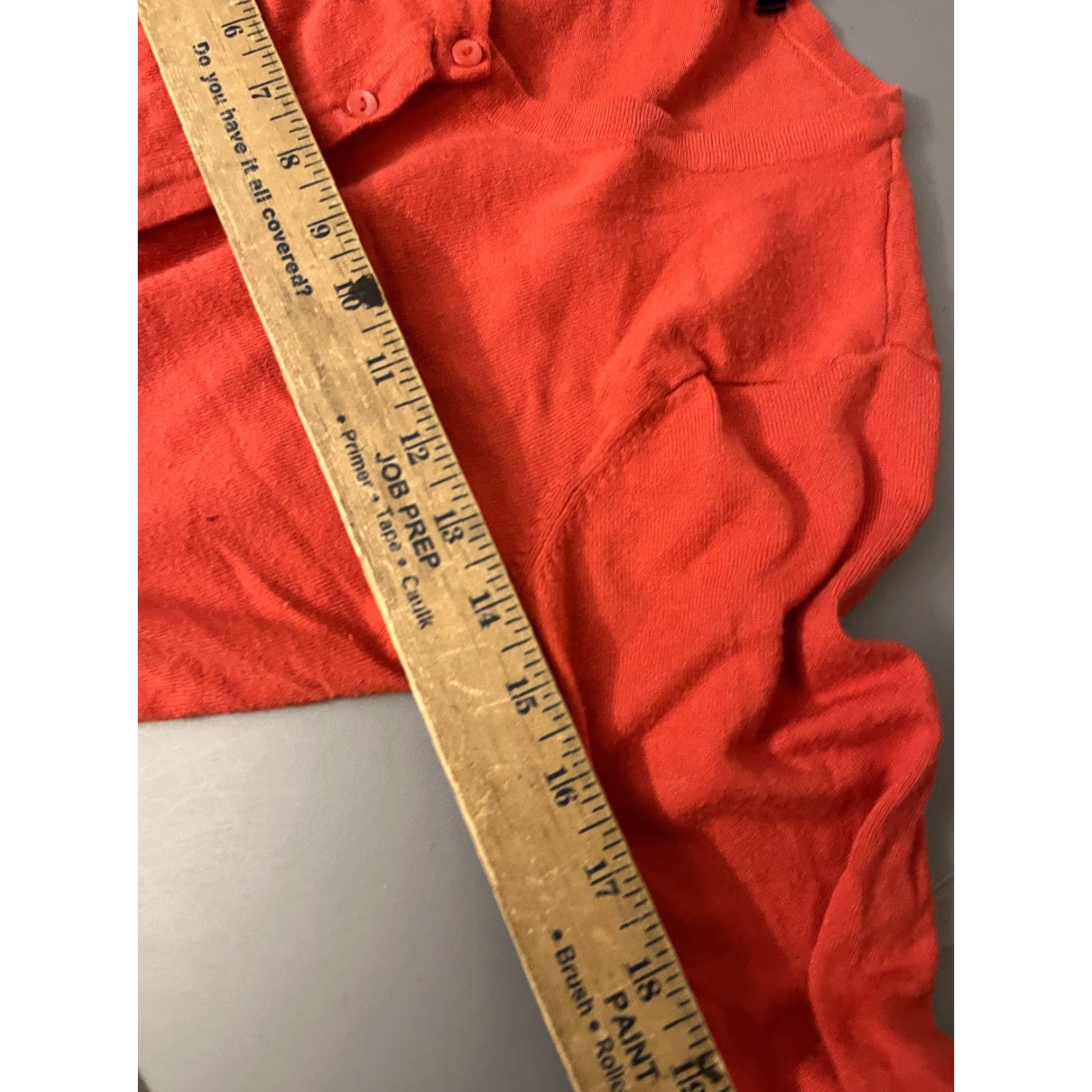 Vintage Atmosphere Cardigan Shirt Women M Orange Button Long Sleeve Knit Cotton Nylon V-Neck Classic Raglan Sleeve Lightweight Fall Spring Summer Winter Size M / US 6-8 / IT 42-44 - 5 Thumbnail
