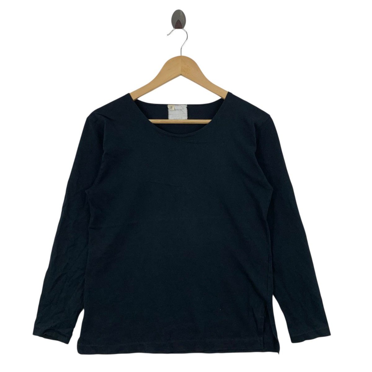 agnes b. Vintage AGNES B French Designer Plain Long Sleeve Tshirt Size US S / EU 44-46 / 1 - 1 Thumbnail