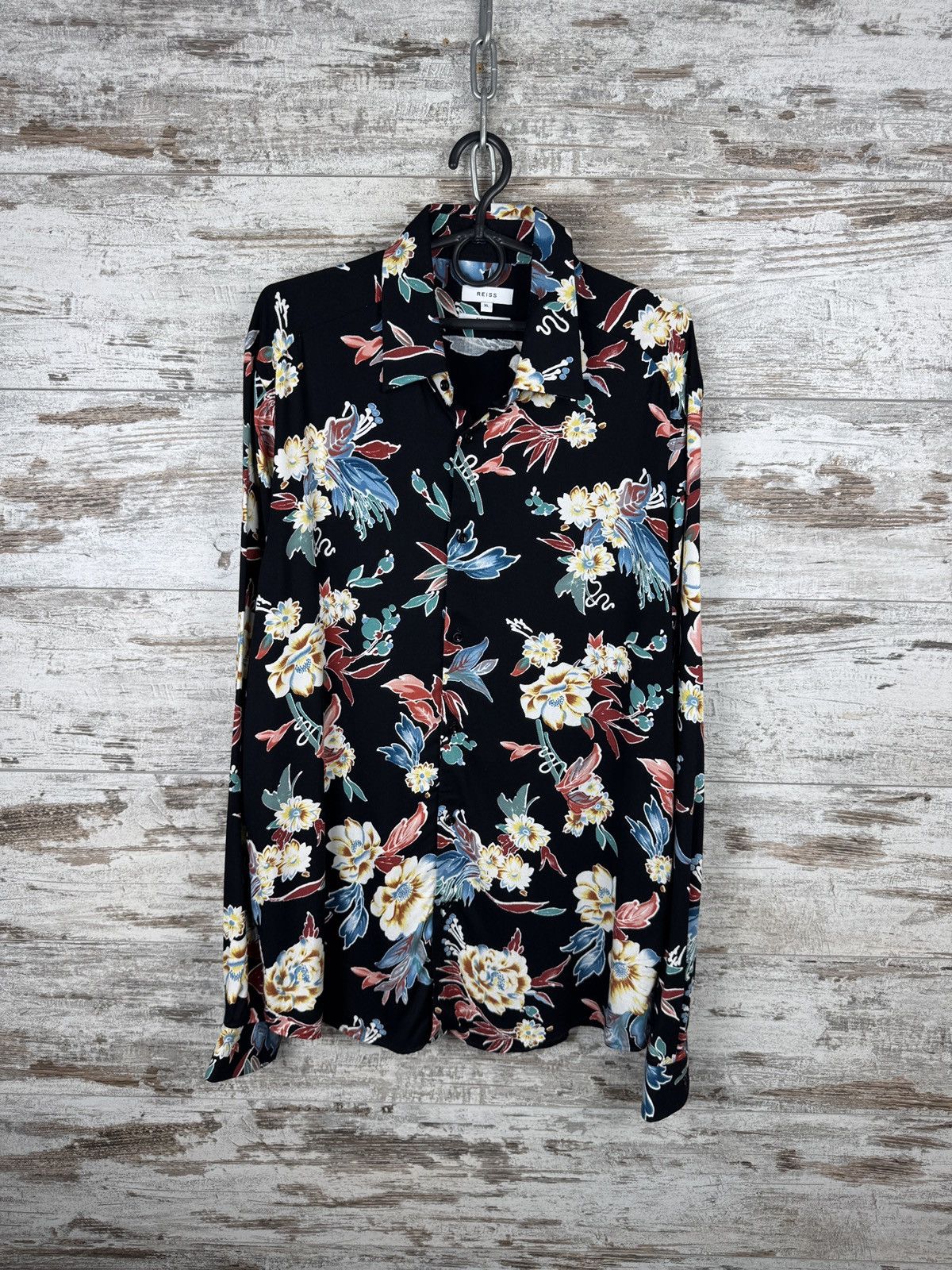 Reiss Mens Vintage Reiss Hawaiian shirts button up luxury crazy Size US L / EU 52-54 / 3 - 2 Thumbnail