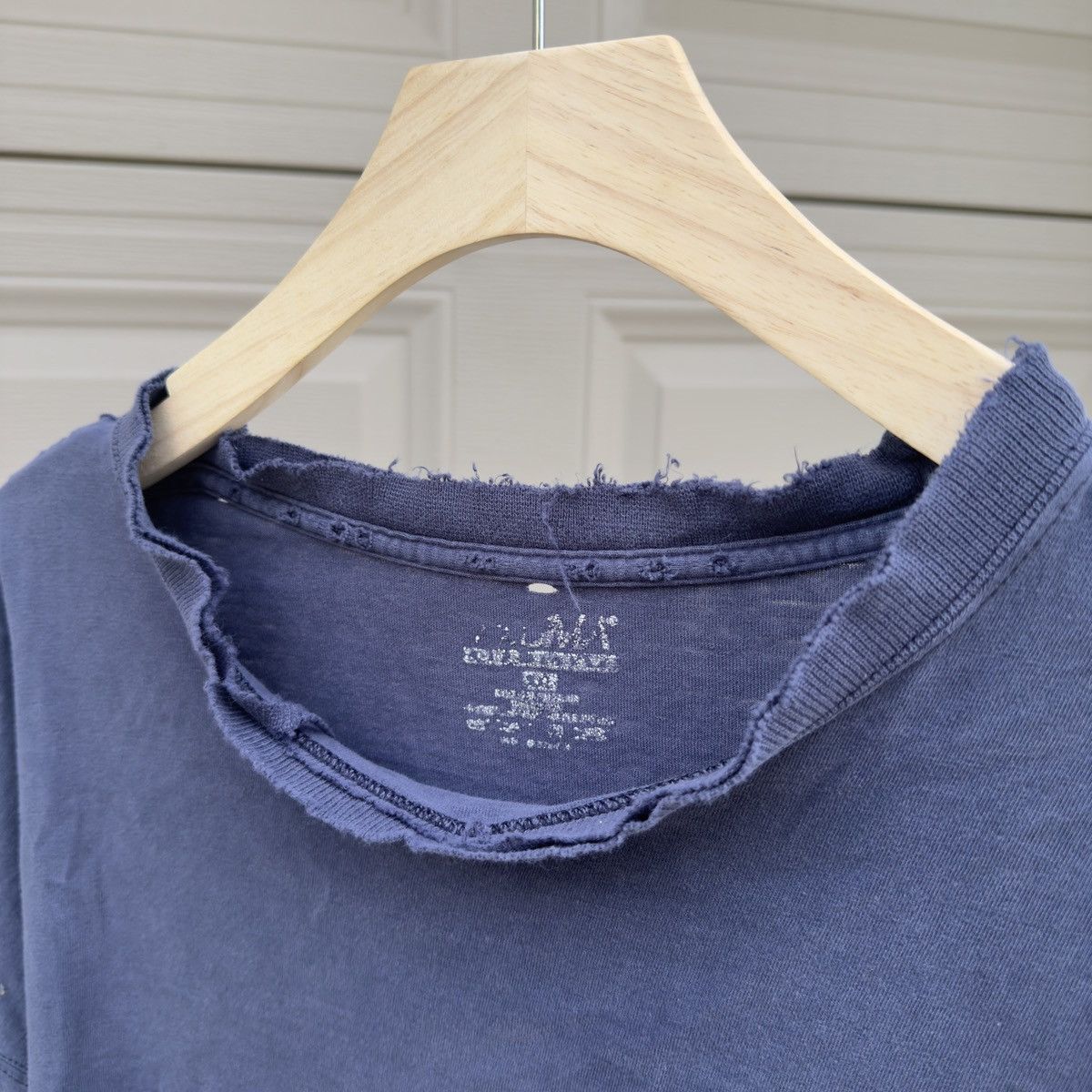 Vintage Thrashed Faded Distressed Blue Longsleeve Shirt ERD Grunge Size US XXL / EU 58 / 5 - 3 Thumbnail