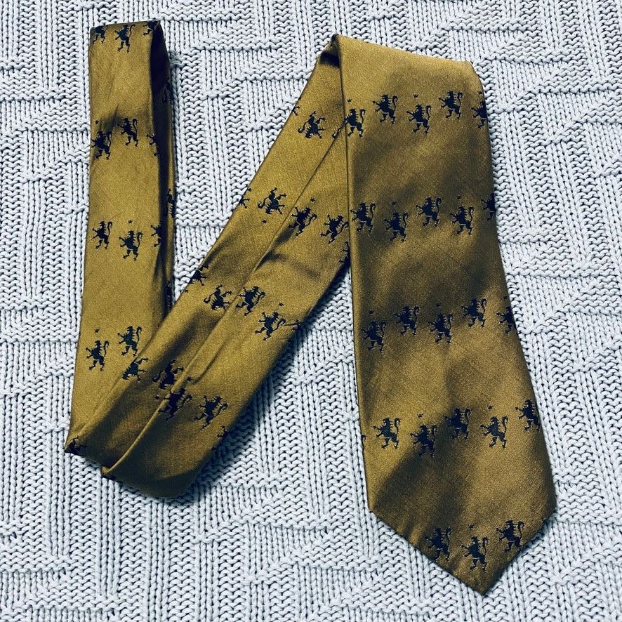 Vintage Vintage Ohrbach's silk golden lion tie Size ONE SIZE - 1 Thumbnail