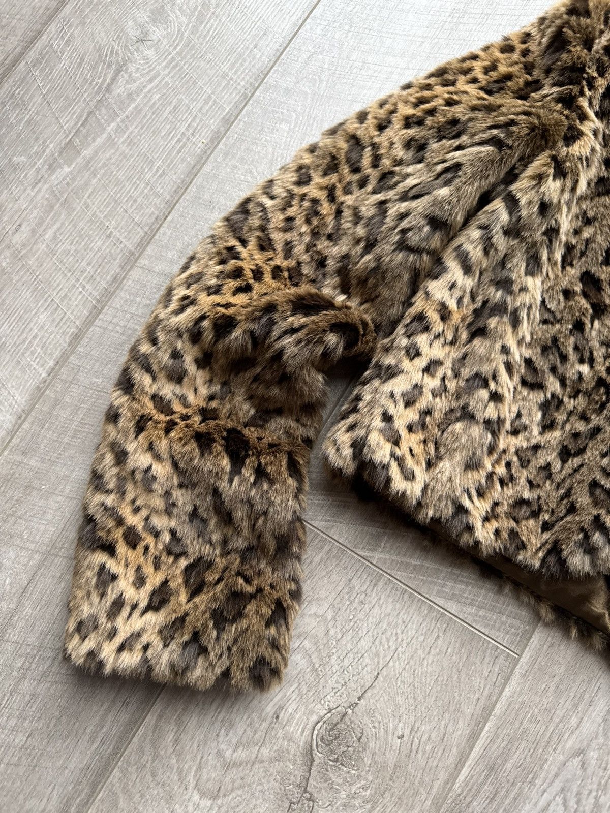 If Six Was Nine VINTAGE EDC LEOPARD FRANCE Y2K HYSTERYC MOHAIR FUR COAT Size S / US 4 / IT 40 - 3 Thumbnail