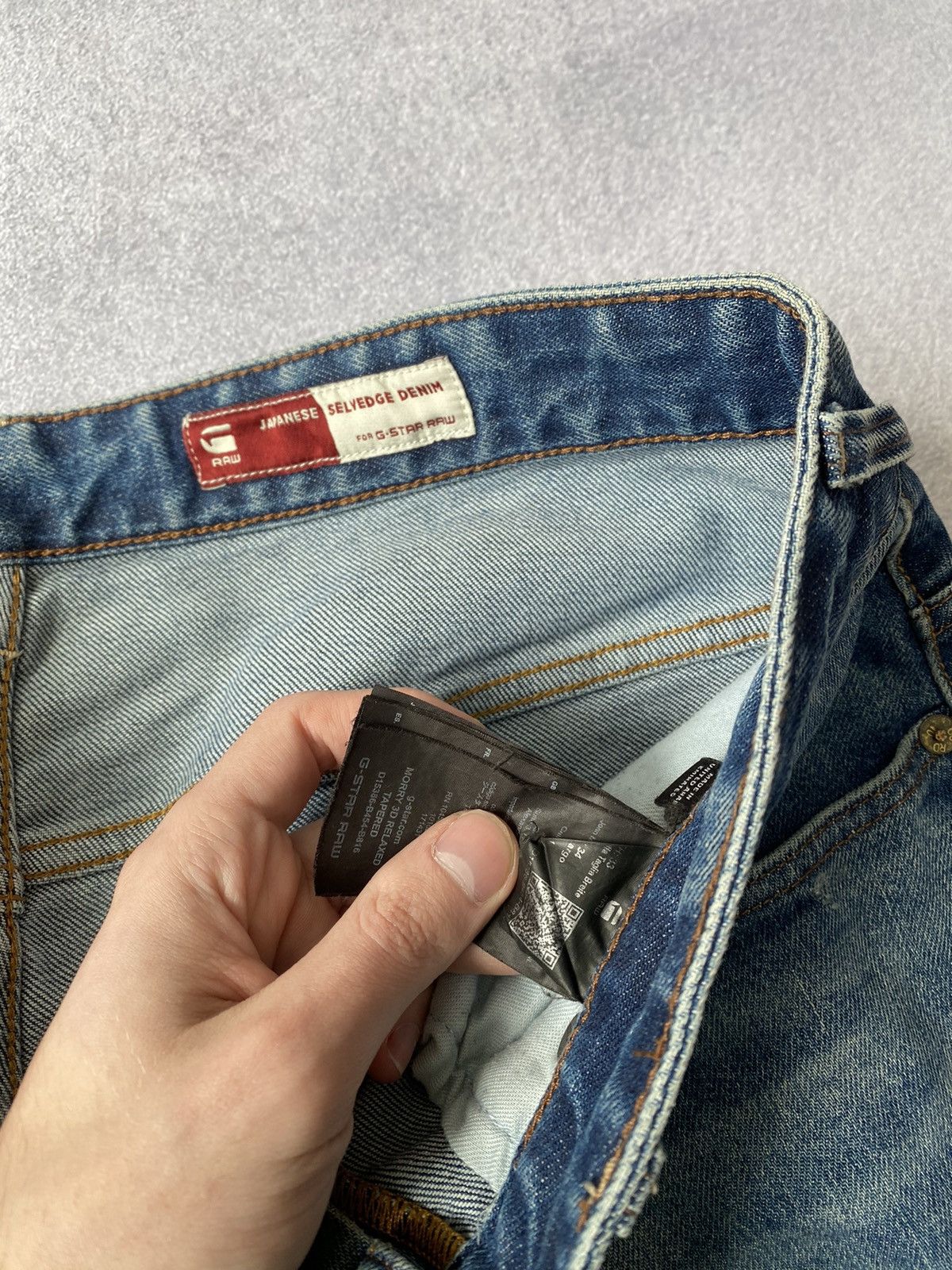G-Star × Vintage Vintage G Star Raw PatchWork denim blue jeans Size US 33 - 11 Thumbnail
