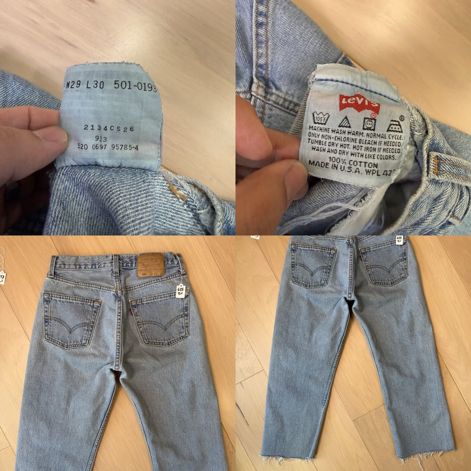 Levi's VINTAGE Levi's 501 Jeans 26 Blue Straight Leg 90s Denim For Women Non Selvedge Levi'S 501 Series 5-Pocket Design Button Closure Size 26" / US 2 / IT 38 - 8 Thumbnail
