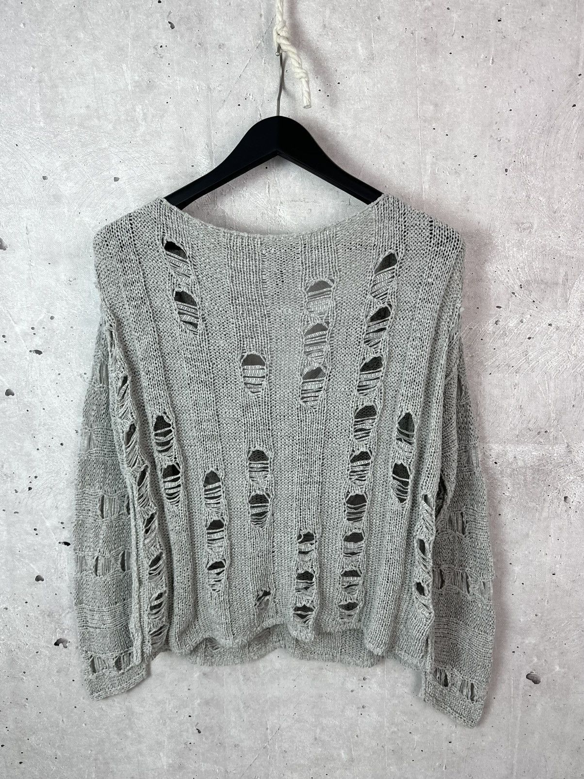 Sarah Pacini Sarah Pacini Made in Italy Knit Distressed Oversized Sweater Size M / US 6-8 / IT 42-44 - 7 Thumbnail