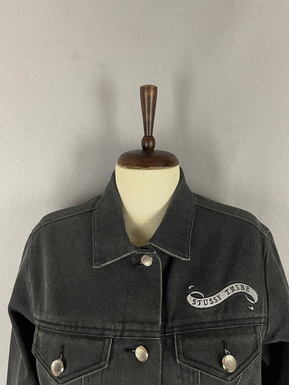 Stussy Stussy Denim Grey Jacket Eagle Size US L / EU 52-54 / 3 - 4 Thumbnail