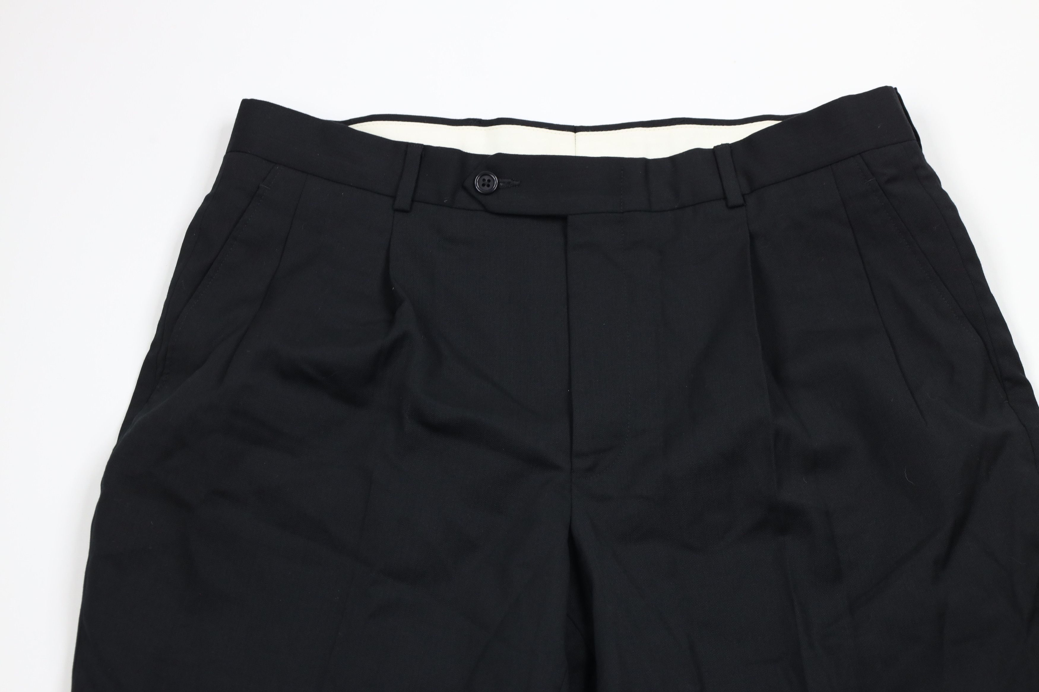 Vintage Vintage 90s Streetwear Pleated Cuffed Wide Leg Pants Black Size US 36 / EU 52 - 2 Thumbnail
