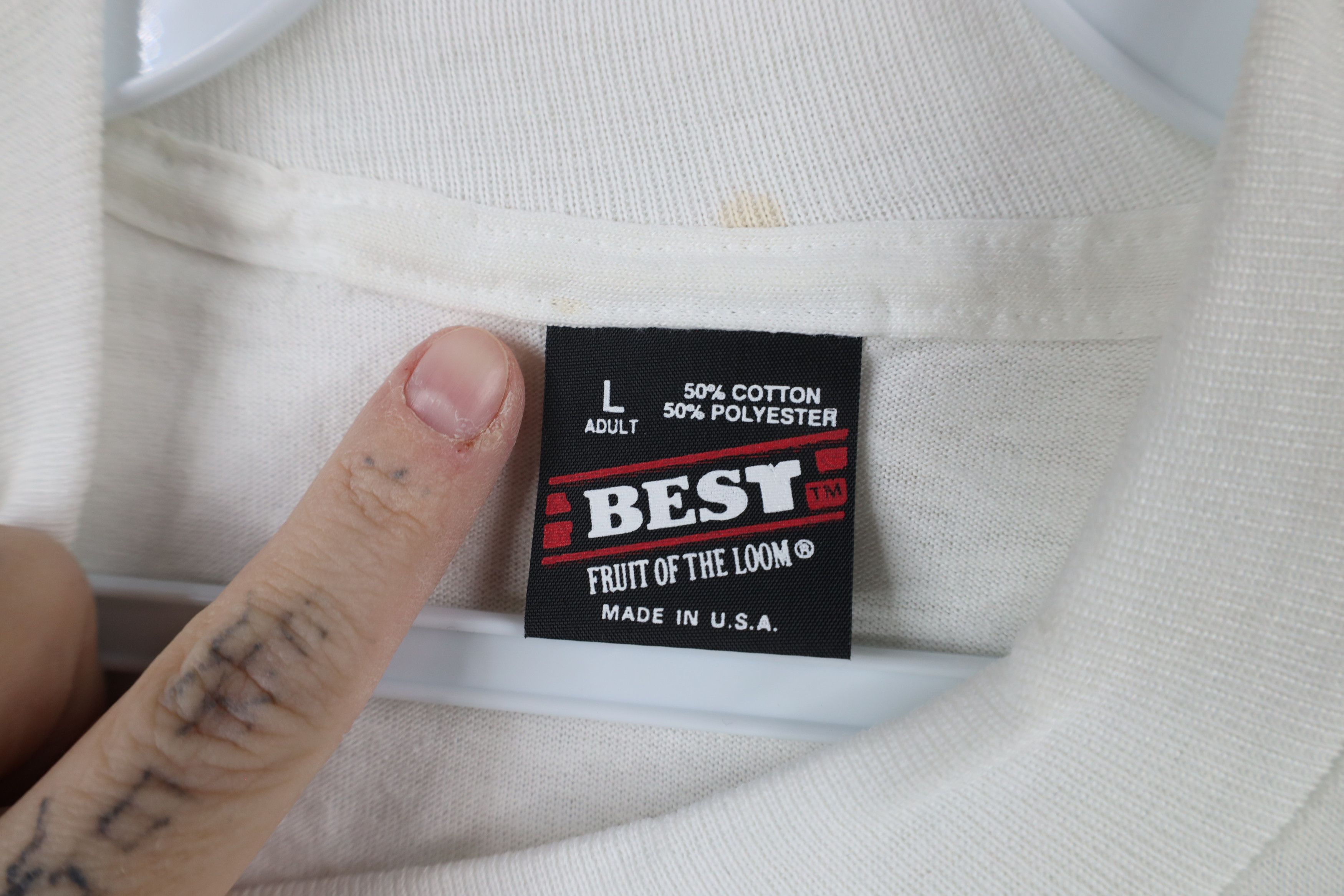 Vintage Vintage 90s Streetwear Workers Union T-Shirt White USA Size US L / EU 52-54 / 3 - 7 Thumbnail