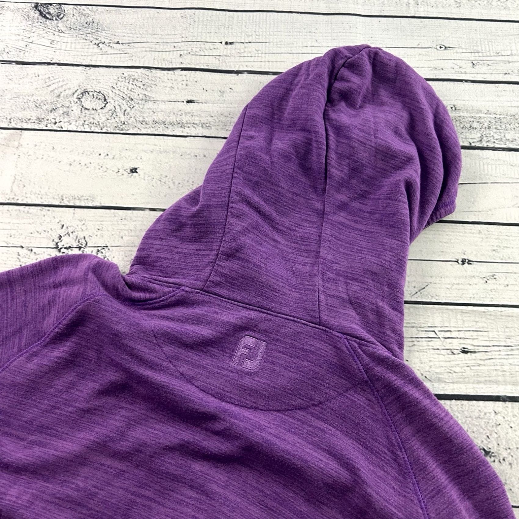 Footjoy FootJoy FJ Modal Pullover Hoodie Golf Sweatshirt Women's Medium Purple Gray Hoodie Womens M Purple Gray Modal Golf Size M / US 6-8 / IT 42-44 - 6 Thumbnail