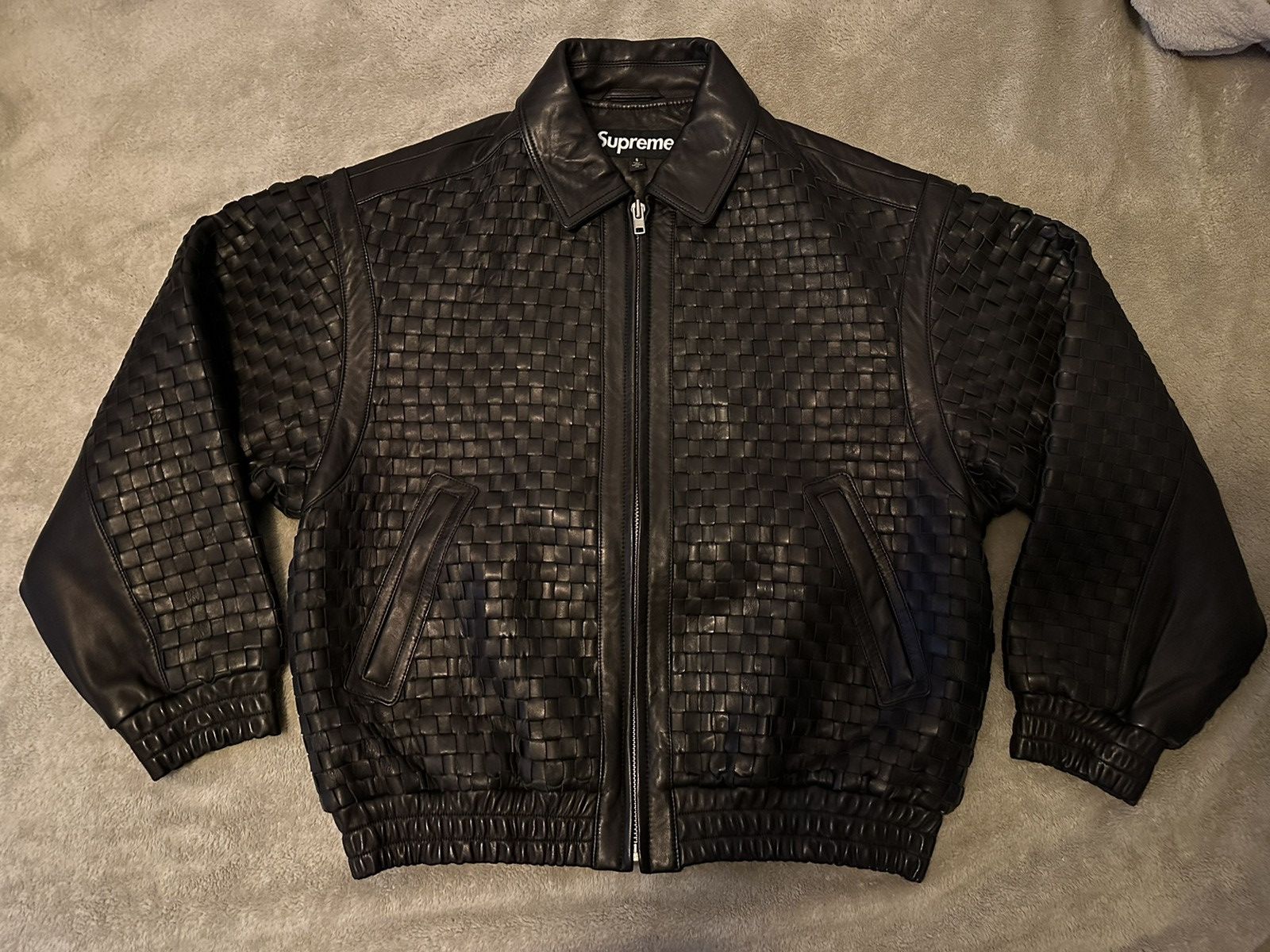 Supreme FW23 - WOVEN LEATHER JACKET | Grailed Supreme FW23 - WOVEN LEATHER JACKET | Grailed