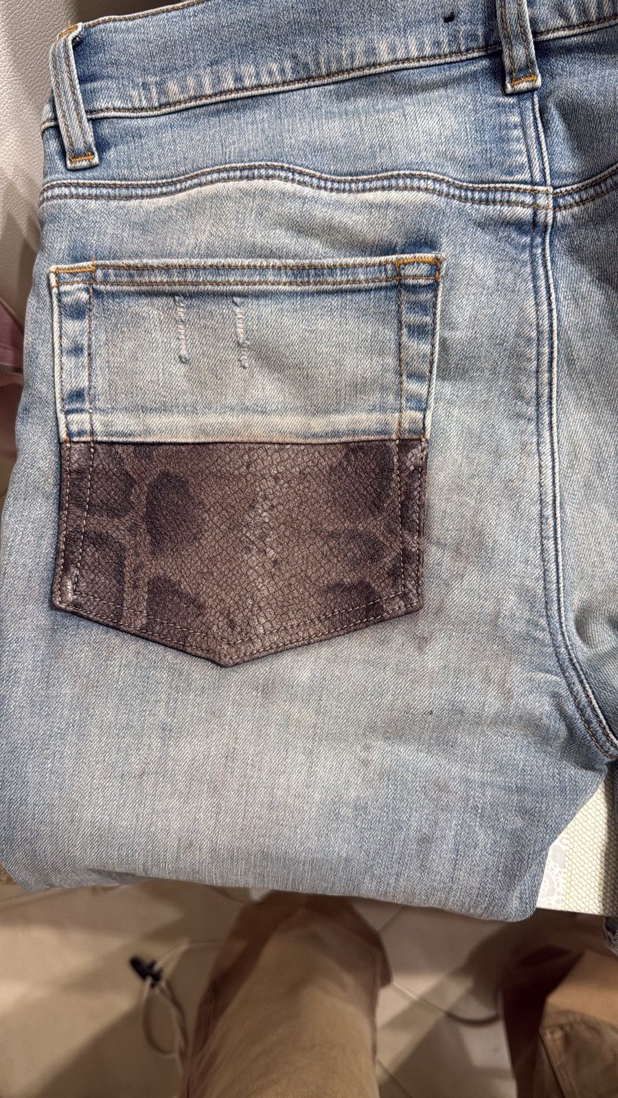 Amiri Amiri mx1 snake patch denim jeans Size US 32 / EU 48 - 8 Thumbnail