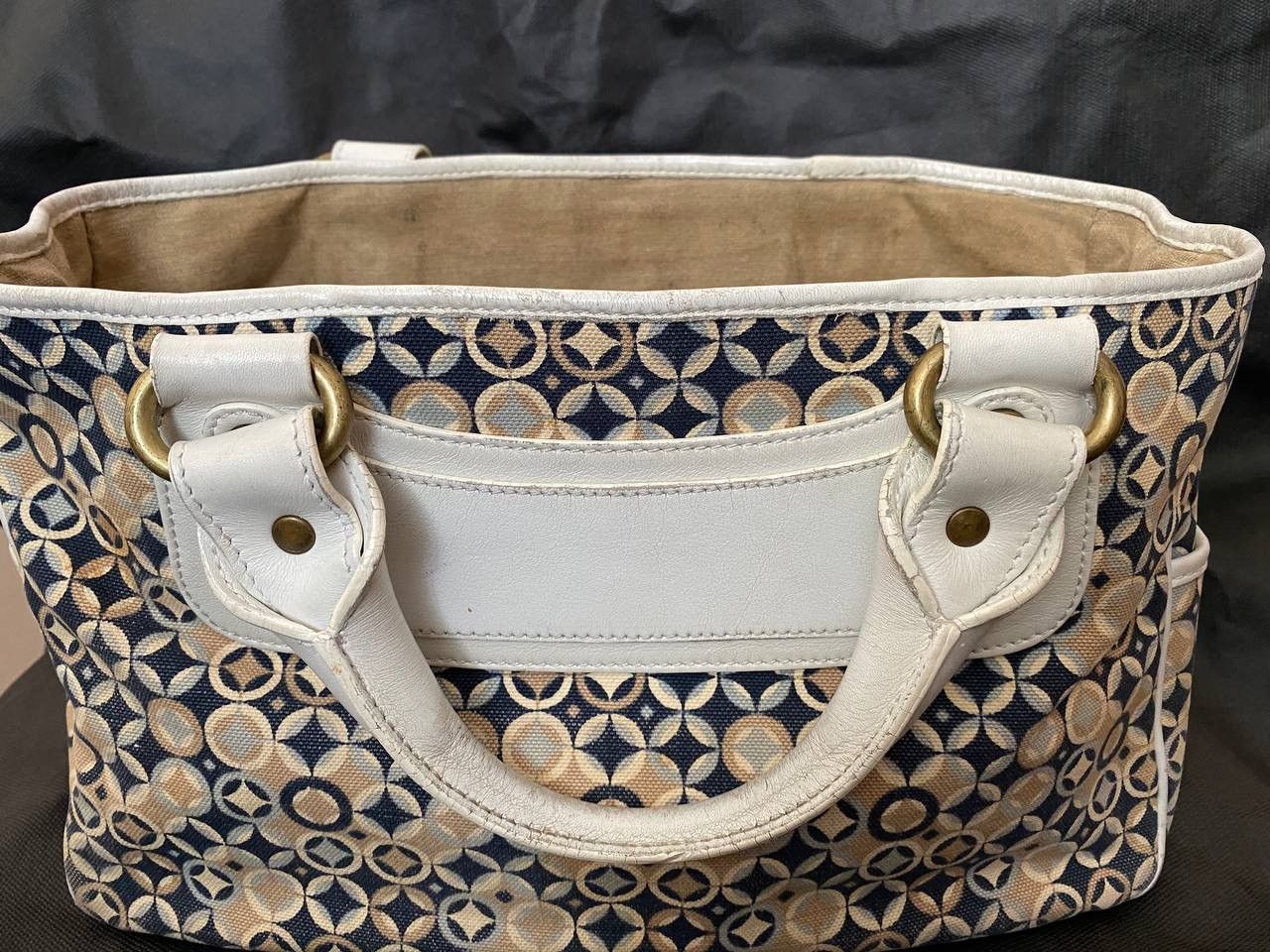 Celine 🔥 Celine Tote Bag Hand Ladies Boogie Navy Beige White Canvas Size ONE SIZE - 10 Thumbnail