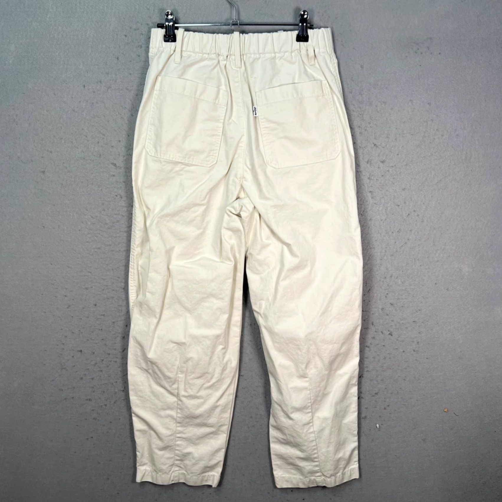 Levi's Levi's Womens 25 White High-Waist Cotton Pleated Tapered Pants Shirt? Size 42" / US 20 - 2 Thumbnail