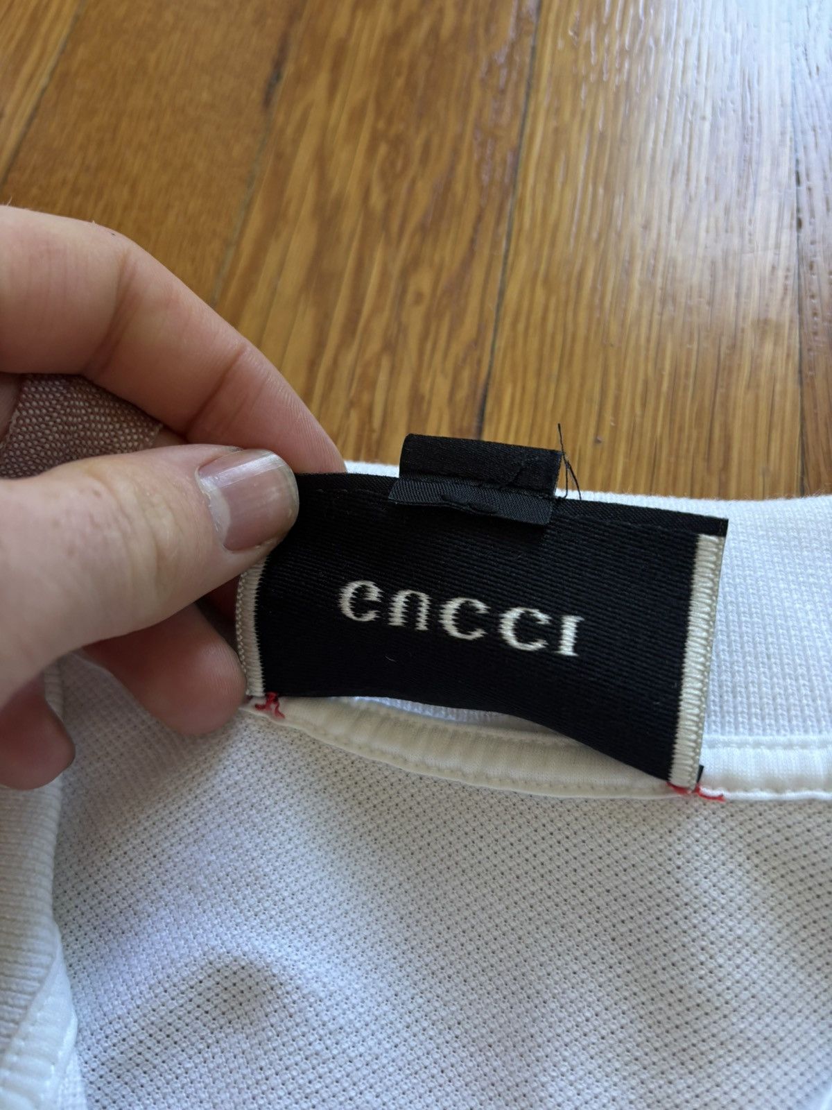 Gucci White Snake Embroidered Collar Polo Size US M / EU 48-50 / 2 - 4 Thumbnail