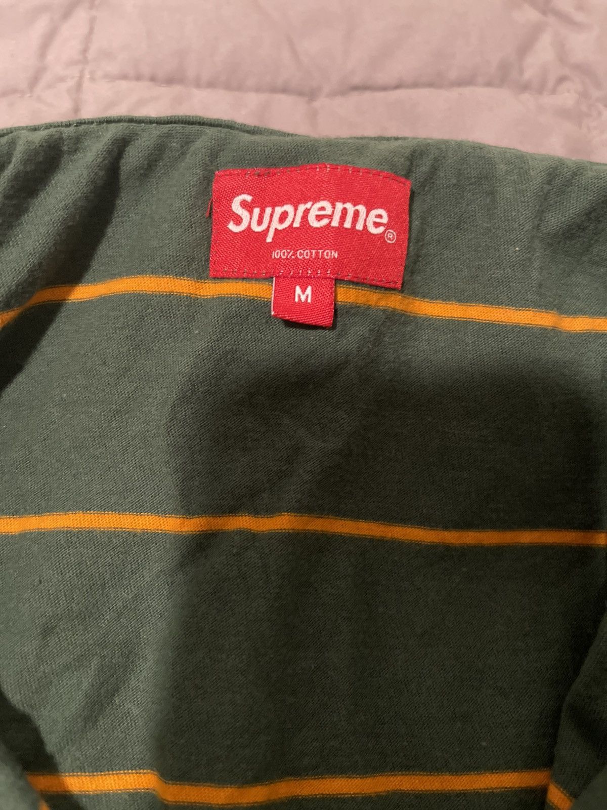 Supreme × Thrasher Supreme Thrasher Stripe Polo Green Size US M / EU 48-50 / 2 - 3 Thumbnail
