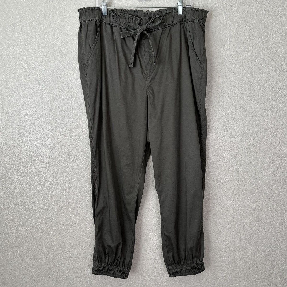 Other Knox Rose Gray Lyocell Cotton Blend Elasticized Jogger Pants Size 38" / US 16 / IT 52 - 1 Thumbnail