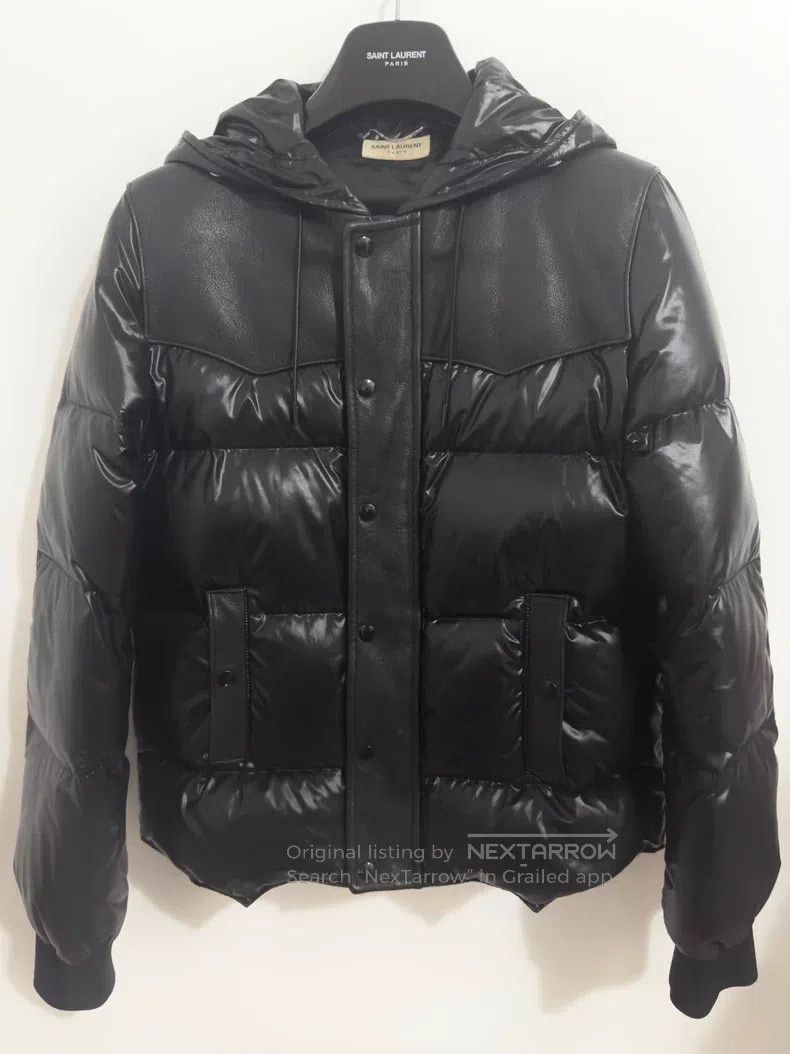 Saint Laurent Paris Saint Laurent Paris Black Samurai Leather Hooded Puffer Ja Size US S / EU 44-46 / 1 - 1 Thumbnail