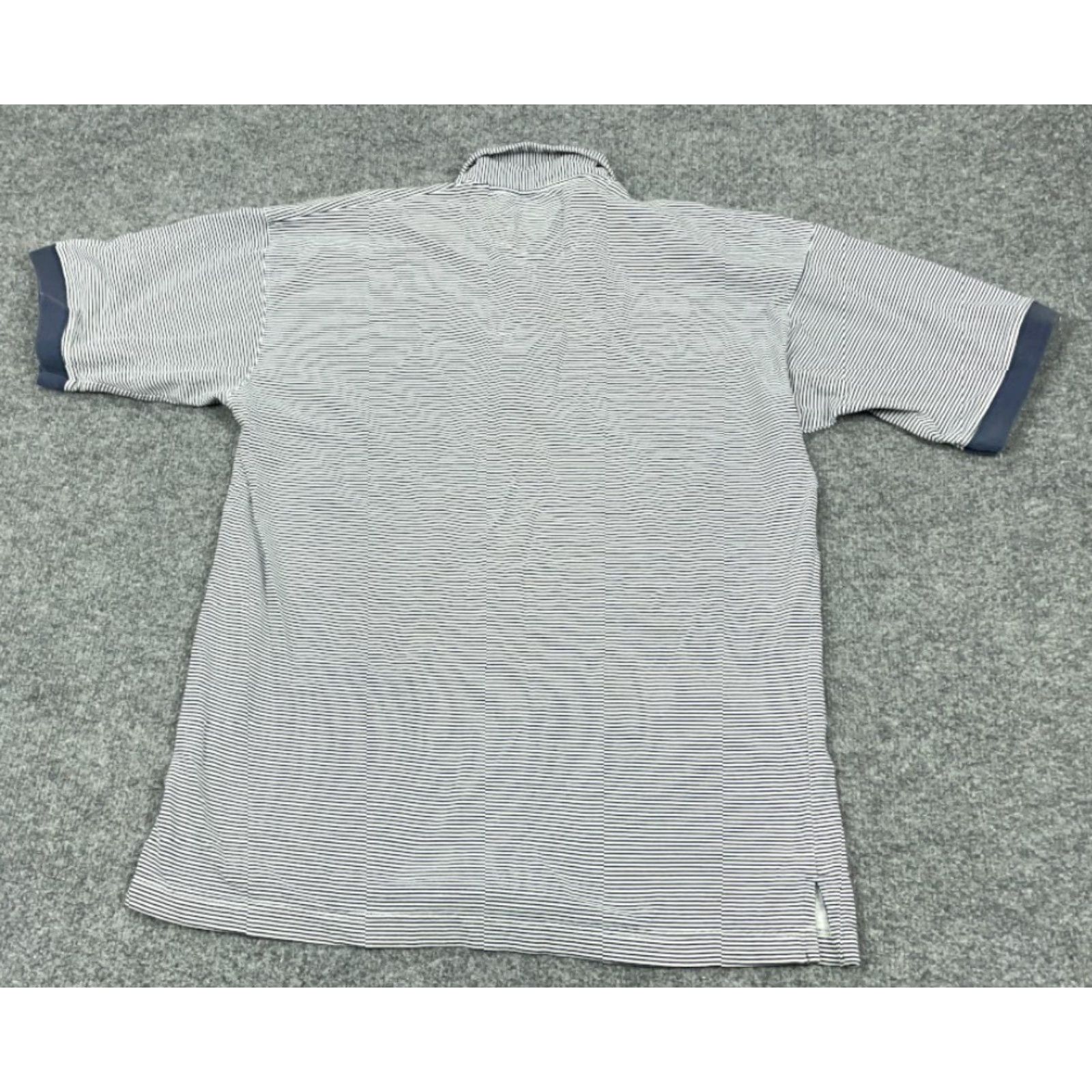 Guess VINTAGE GUESS Polo Shirt Adult Medium Blue White Striped Embroidered 90s Preppy Mens Polo Size US M / EU 48-50 / 2 - 2 Thumbnail