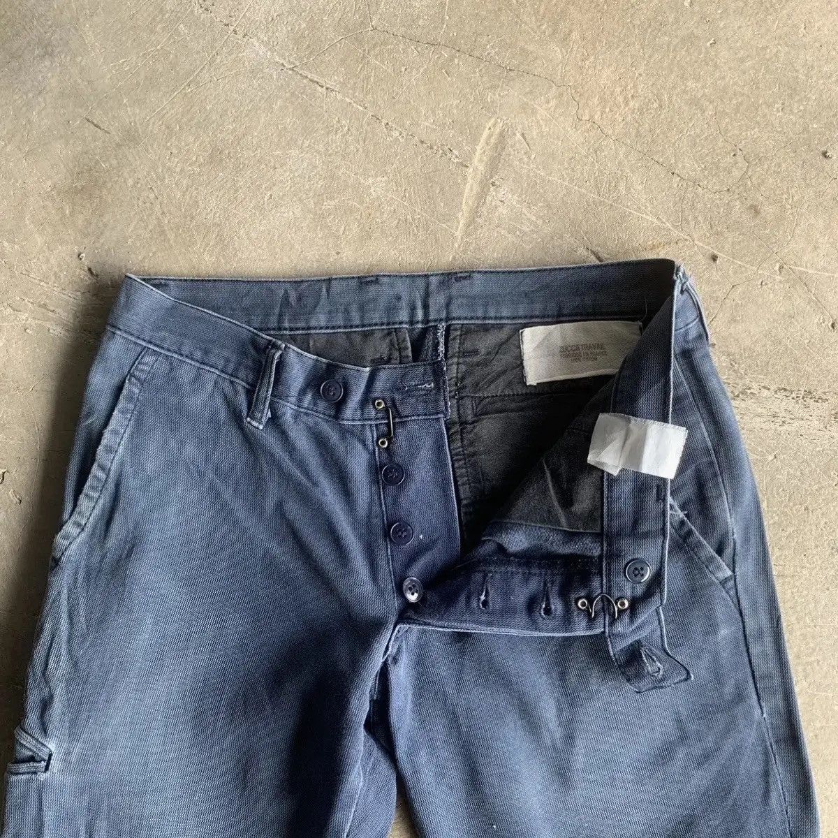 CABANE de ZUCCa HOT ITEM 💥Zucca Travail Duck Canvas Trouser Navy Cargo Pants Size US 29 - 6 Thumbnail