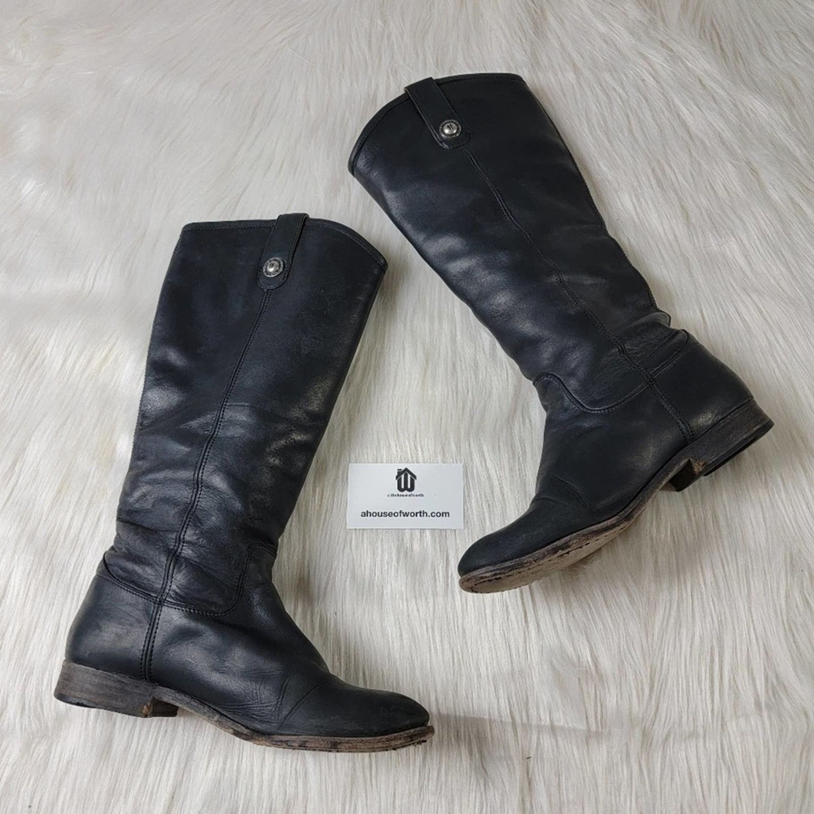 Frye Frye Melissa Knee High Leather Boots in Black - 7 Size US 7 / IT 37 - 2 Thumbnail