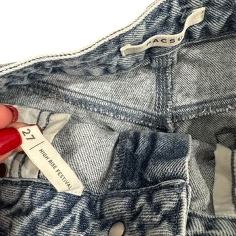 Pacsun Pacsun High Rise Festival Cutoff Ripped Jean Shorts, Size 27 Size 27" / US 4 / IT 40 - 2 Thumbnail