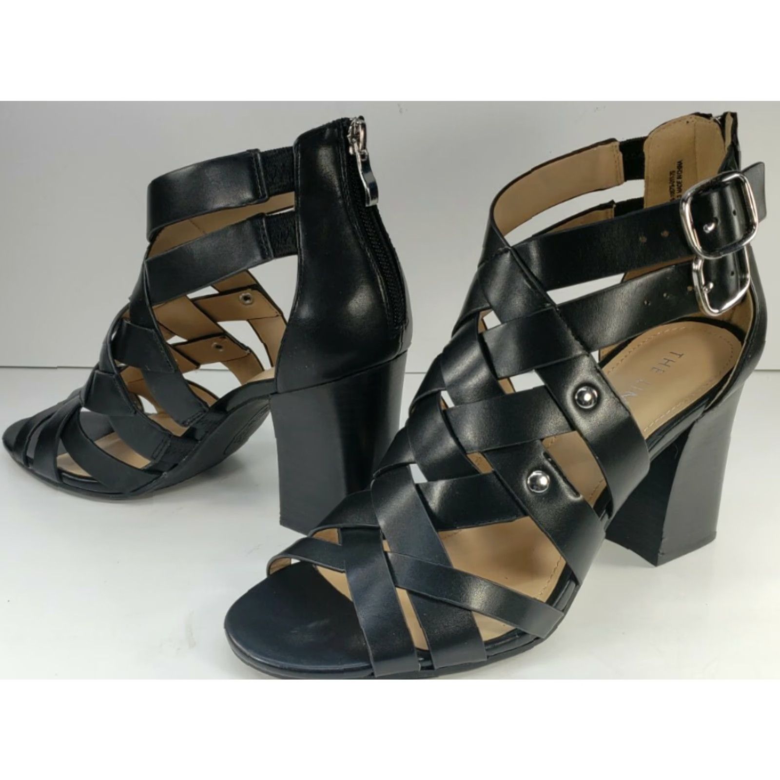 Vintage The Limited Brooklyn High Heel Women's Strappy Open Toe Sandal Black Leather Size 9M Zip Size US 9 / IT 39 - 2 Thumbnail