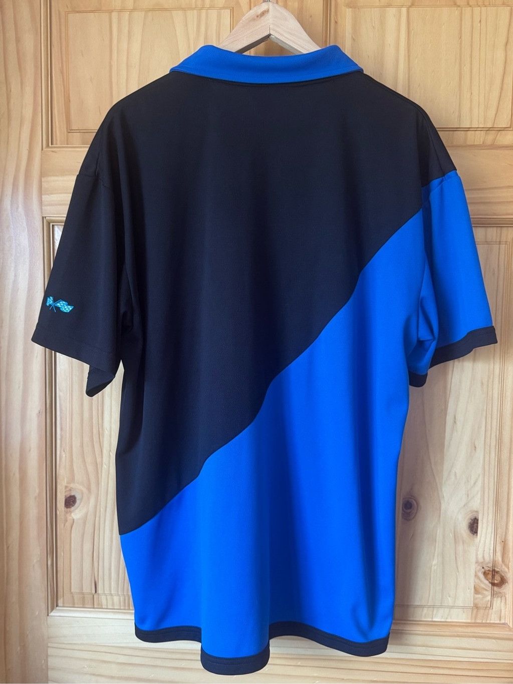 Vintage M&M's Bishop Racing Polo Black and Royal Blue Men's 2XL Size US XXL / EU 58 / 5 - 10 Thumbnail