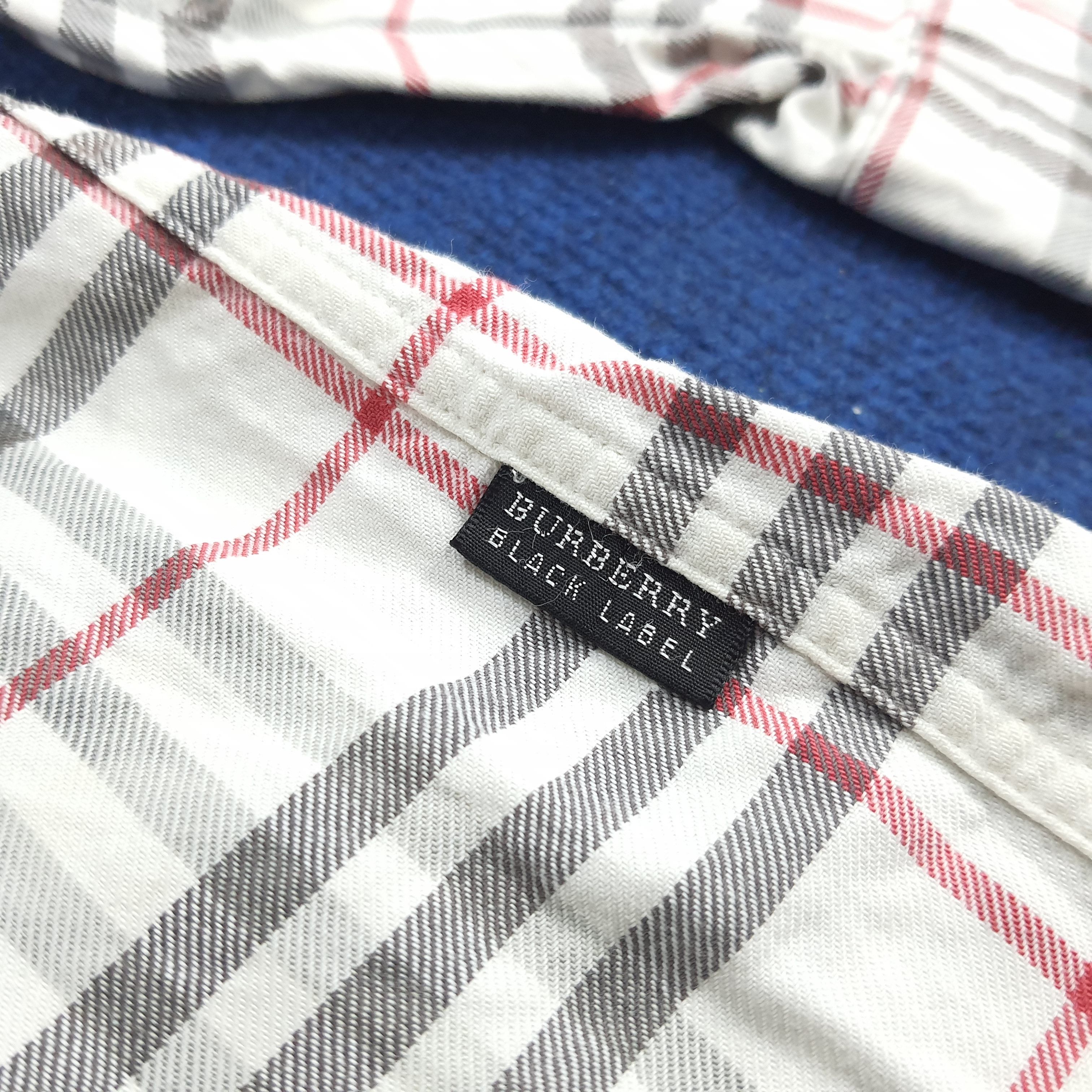 Burberry × Vintage Vintage Burberry Black Label Tartan Button Up Shirt Size US L / EU 52-54 / 3 - 8 Thumbnail