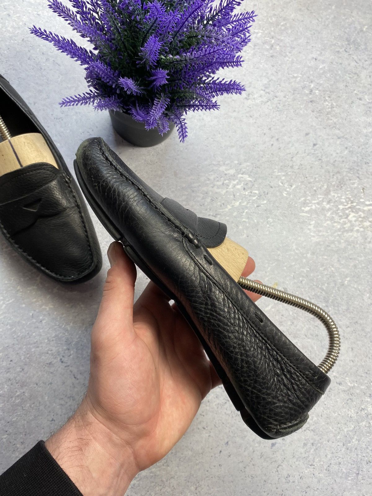 Prada Prada Black Leather Loafers Size EUR 37.5 Size US 5 / EU 37 - 16 Thumbnail