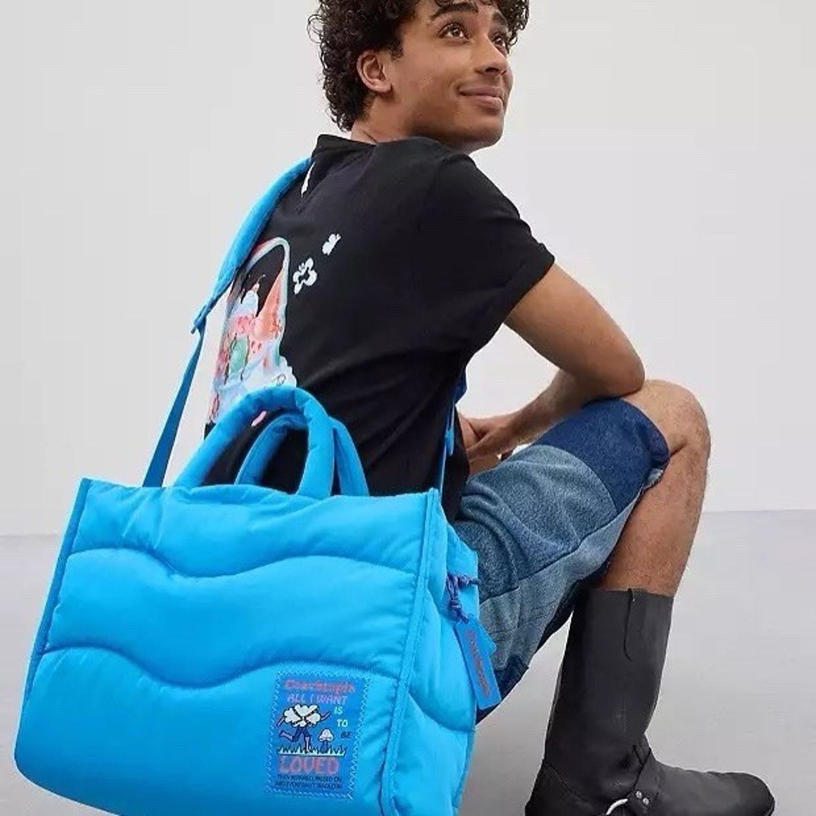Coach NWT Coach Coachtopia Large Tote Blue Bag CQ057 Carryall Size ONE SIZE - 10 Thumbnail